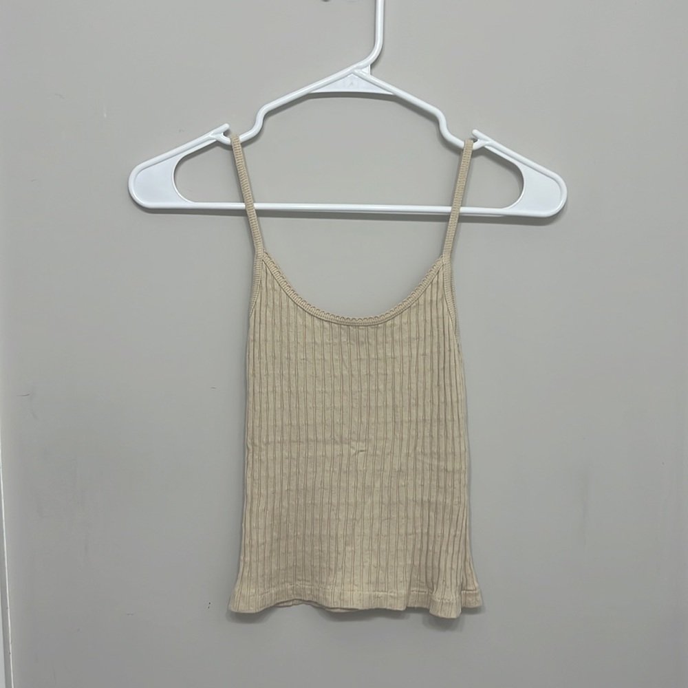 beige brandy melville tank: one size